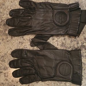 Harley-Davidson leather gloves, black. Women's M